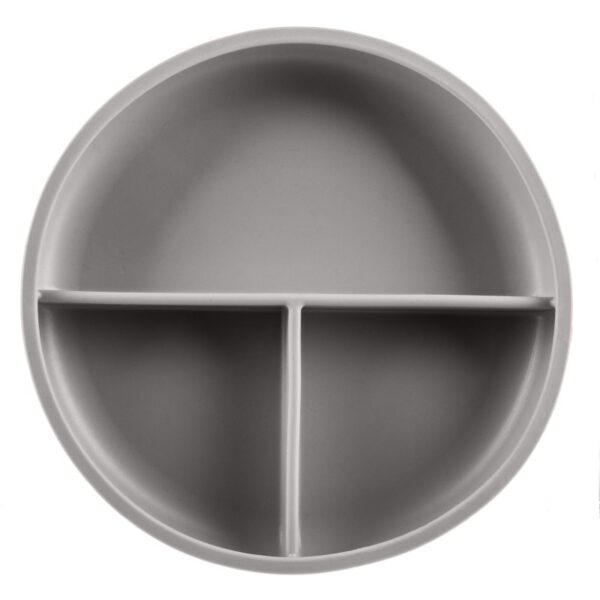Zopa Silicone Divided Plate farfurie compartimentată cu ventuză Dove Grey 1 buc-ro