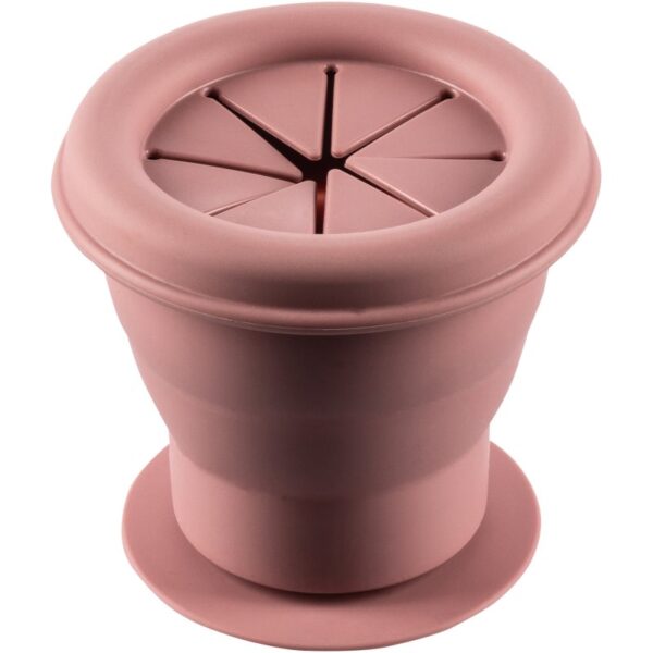 Zopa Silicone Folding Snack Box bol din silicon cu ventuză Old Pink 1 buc-ro