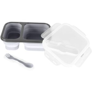 Zopa Silicone Lunch Box Large serviciu de masă pentru copii Dove Grey 21x15 cm 1 buc-Țena