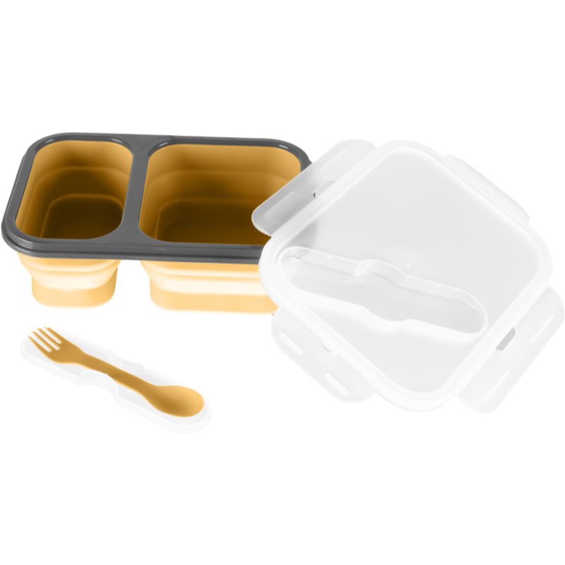 Zopa Silicone Lunch Box Large serviciu de masă pentru copii Mustard Yellow 21x15 cm 1 buc-Țena