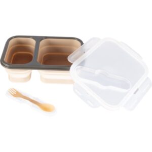 Zopa Silicone Lunch Box Large serviciu de masă pentru copii Sand Beige 21x15 cm 1 buc-Țena