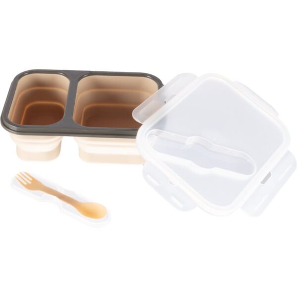 Zopa Silicone Lunch Box Large serviciu de masă pentru copii Sand Beige 21x15 cm 1 buc-Țena