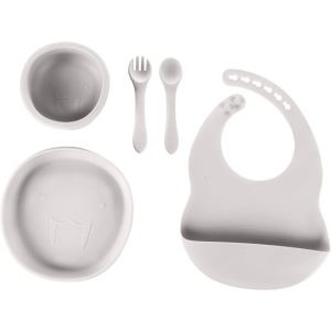 Zopa Silicone Set serviciu de masă pentru copii pentru copii Dove Grey 1 buc-ro