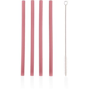 Zopa Silicone Straw pai din silicon + perie de par 6 m+ Old Pink 4 buc-Țena