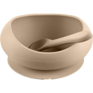 Zopa Silicone Tableware Set serviciu de masă pentru copii Sand Beige 1 buc-ro