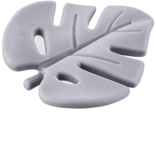 Zopa Silicone Teether Leaf jucărie pentru dentiție Dove Grey 1 buc-ro