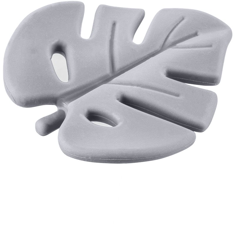 Zopa Silicone Teether Leaf jucărie pentru dentiție Dove Grey 1 buc-ro