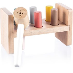 Zopa Wooden Nailer joc interactiv de lovit cu ciocanul din lemn 1 buc-Țena