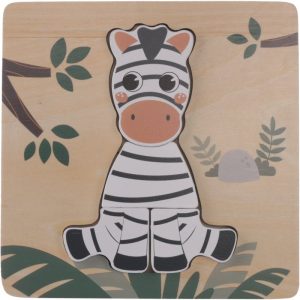 Zopa Wooden Puzzle Small puzzle din lemn Zebra 1 buc-ro