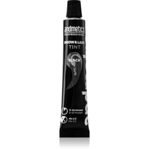 andmetics Professional Brow & Lash Tint vopsea pentru sprancene si gene culoare Black 20 ml-ro