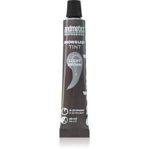 andmetics Professional Brow & Lash Tint vopsea pentru sprancene si gene culoare Light Brown 20 ml-ro
