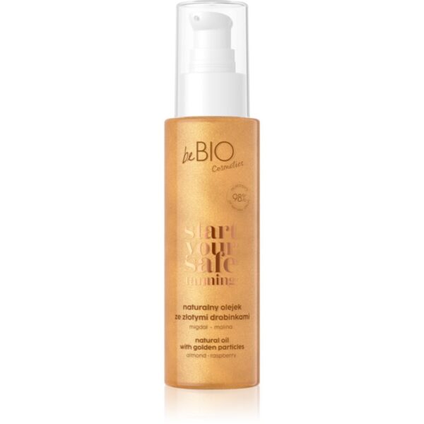 beBIO Safe Tanning ulei corporal nutritiv cu particule stralucitoare 100 ml-Țena