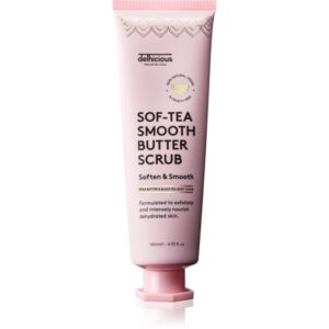 delhicious Sof-Tea Smooth Butter Scrub exfoliant de corp hidratant cu efect de exfoliere 140 ml-ro