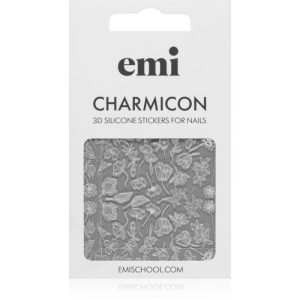 emi Charmicon White Flowers folii autocolante pentru unghii 3D #177 1 buc-Țena