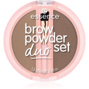 essence Brow Powder Duo set pentru sprancene culoare 01 Light 1.8 g-ro