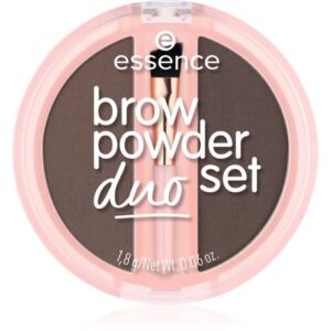 essence Brow Powder Duo set pentru sprancene culoare 03 Dark 1.8 g-ro
