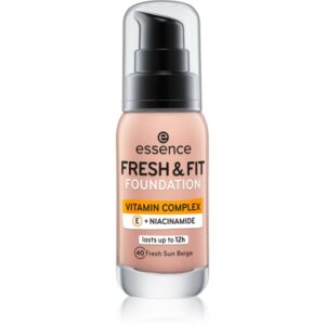 essence Fresh & Fit fond de ten lichid culoare 40 Fresh Sun Beige 30 ml-Țena