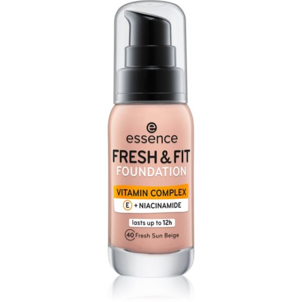 essence Fresh & Fit fond de ten lichid culoare 40 Fresh Sun Beige 30 ml-Țena
