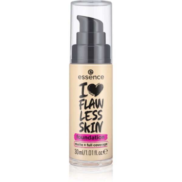essence I LOVE FLAWLESS SKIN acoperire make-up cu efect matifiant culoare 20 - Medium Porcelain 30 ml-ro