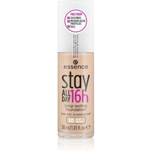 essence Stay ALL DAY 16h machiaj rezistent la apa culoare 10 Soft Beige 30 ml-ro
