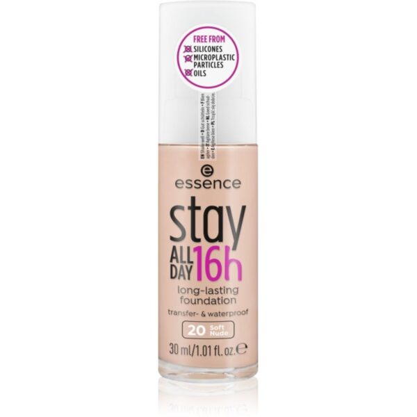 essence Stay ALL DAY 16h machiaj rezistent la apa culoare 20 Soft Nude 30 ml-ro