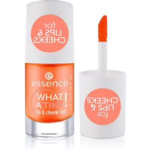 essence WHAT A TINT! blush lichid și luciu de buze culoare 03 Peachy Vibes 4.9 ml-ro