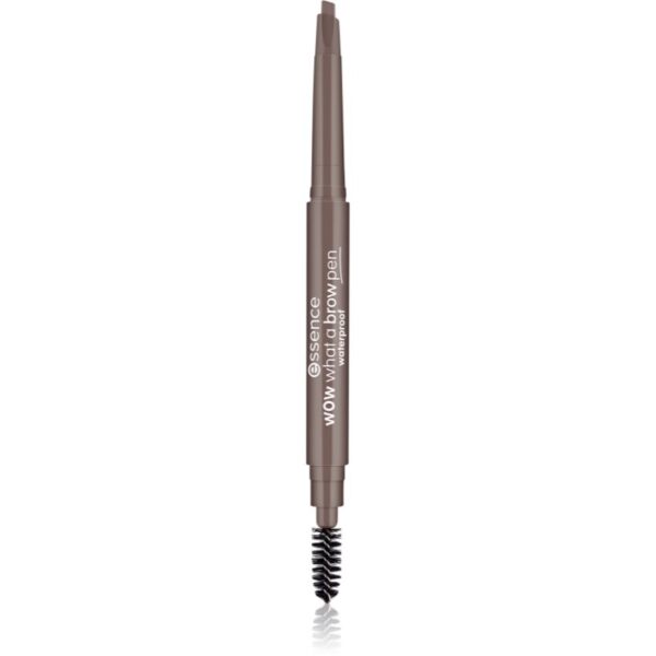 essence WOW What a Brow creion pentru sprancene cu pensula culoare 01 Light Brown 0