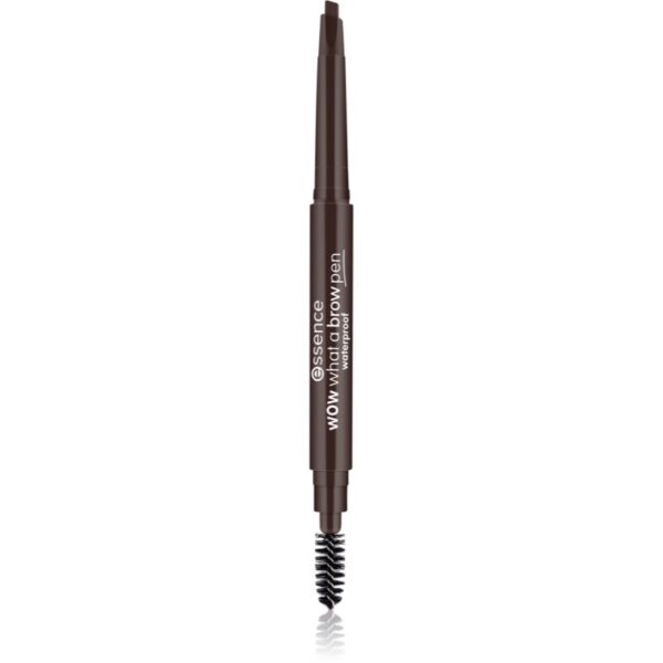 essence WOW What a Brow creion pentru sprancene cu pensula culoare 04 Black-Brown 0