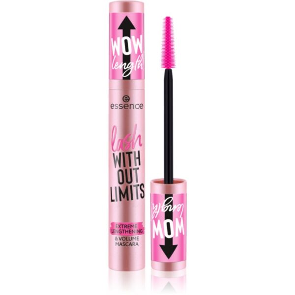 essence lash WITHOUT LIMITS EXTREME Mascara pentru volum si lungire culoare Black 13 ml-Țena