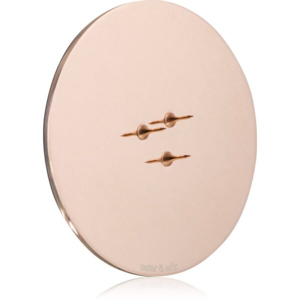 ester & erik accessories candle plates sfeșnic pentru lumânări parfumate shiny rose gold 9 cm-Țena