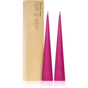 ester & erik cone candles clear pink (no. 41) lumanare 2x25 cm-ro
