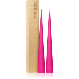ester & erik cone candles clear pink (no. 41) lumanare 2x37 cm-ro
