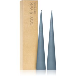 ester & erik cone candles dusty blue (no. 83) lumanare 2x25 cm-ro