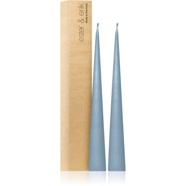 ester & erik cone candles dusty blue (no. 83) lumanare 2x37 cm-ro