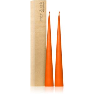 ester & erik cone candles mild orange (no. 16) lumanare 2x37 cm-Țena
