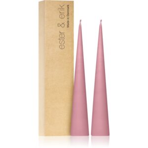 ester & erik cone candles old rose (no. 39) lumanare 2x25 cm-ro