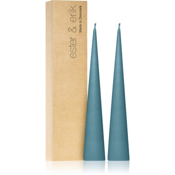 ester & erik cone candles steel blue (no. 64) lumanare 2x25 cm-ro