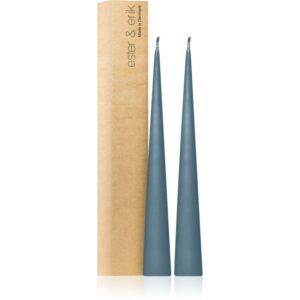 ester & erik cone candles steel blue (no. 64) lumanare 2x37 cm-ro