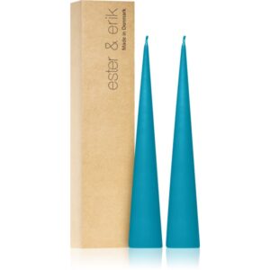 ester & erik cone candles turquoise (no. 56) lumanare 2x25 cm-ro
