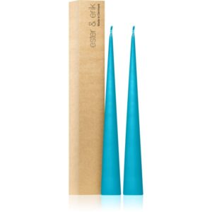 ester & erik cone candles turquoise (no. 56) lumanare 2x37 cm-ro