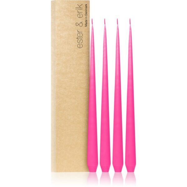 ester & erik taper candle clear pink (no. 41) lumanare 4x32 g-ro