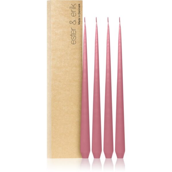 ester & erik taper candle old rose (no. 39) lumanare 4x32 cm-ro