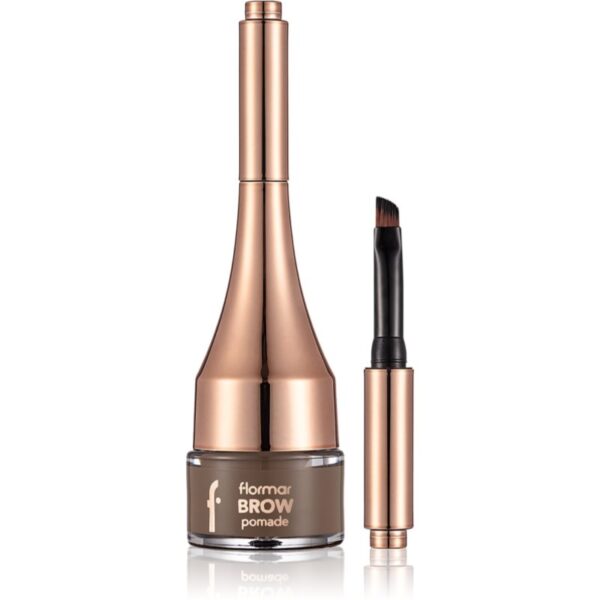 flormar Brow Pomade pomadă pentru sprâncene cu pensula culoare 03 Brown 2