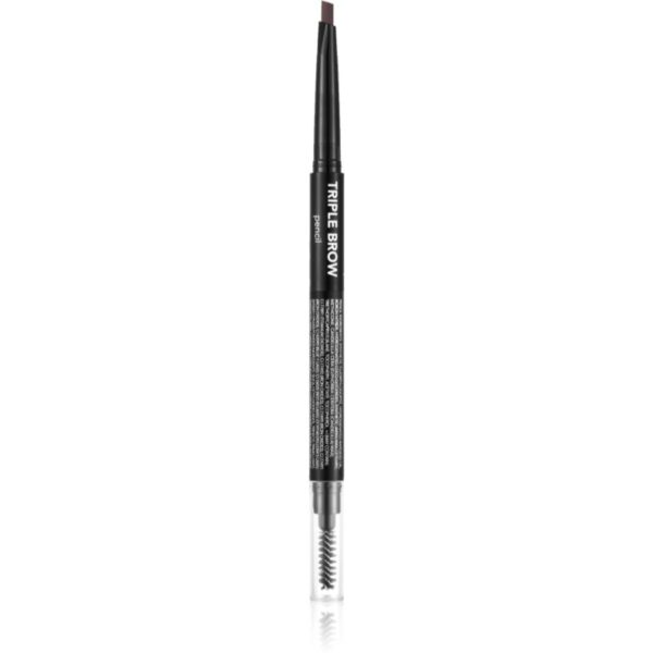 flormar Triple Brow Pencil creion pentru sprancene 3 in 1 culoare 002 Auburn 0.75 g-ro