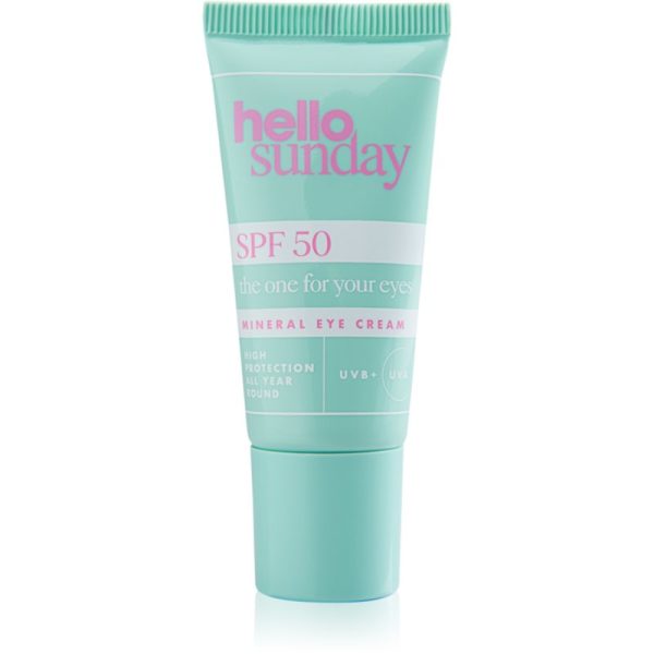 hello sunday the one for your eyes cremă de ochi cu efect de netezire și de iluminare SPF 50 15 ml-ro
