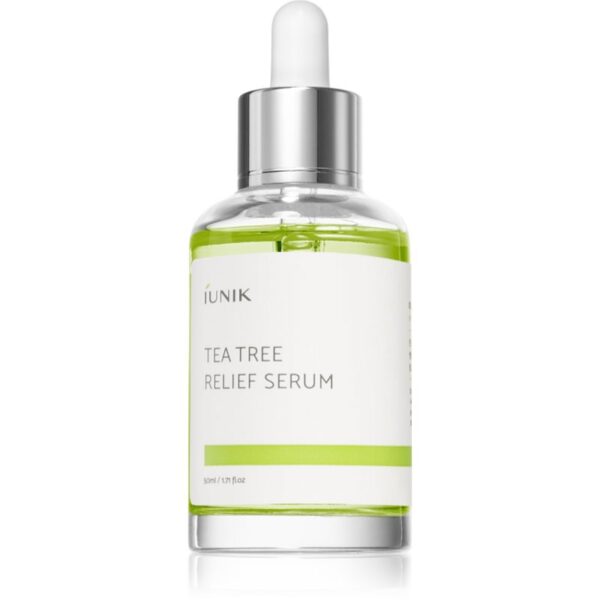 iUnik Tea Tree ser facial calmant pentru piele sensibila predispusa la acnee 50 ml-ro