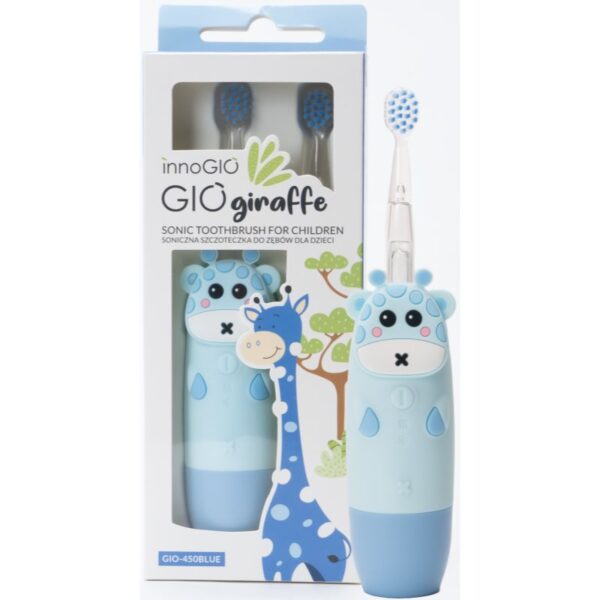 innoGIO GIOGiraffe Sonic Toothbrush periuta de dinti cu ultrasunete pentru copii Blue 1 buc-Țena