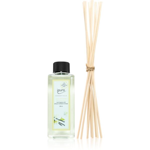 ipuro Essentials Soft Vanilla reumplere în aroma difuzoarelor + betisoare de rezerva pentru odorizant de camera 200 ml-ro