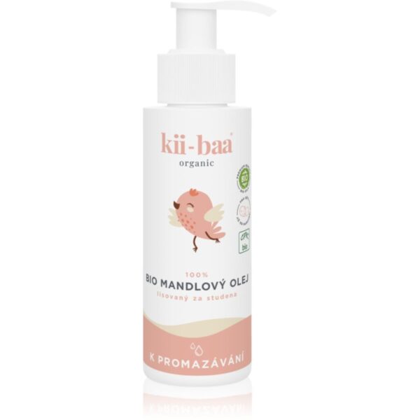 kii-baa® organic 100% Bio Oil Almond ulei de masaj pentru piele sensibila pentru nou-nascuti si copii 100 ml-Țena