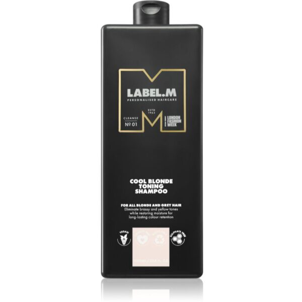 label.m Cool Blonde Toning Shampoo șampon neutralizeaza tonurile de galben 1000 ml-ro